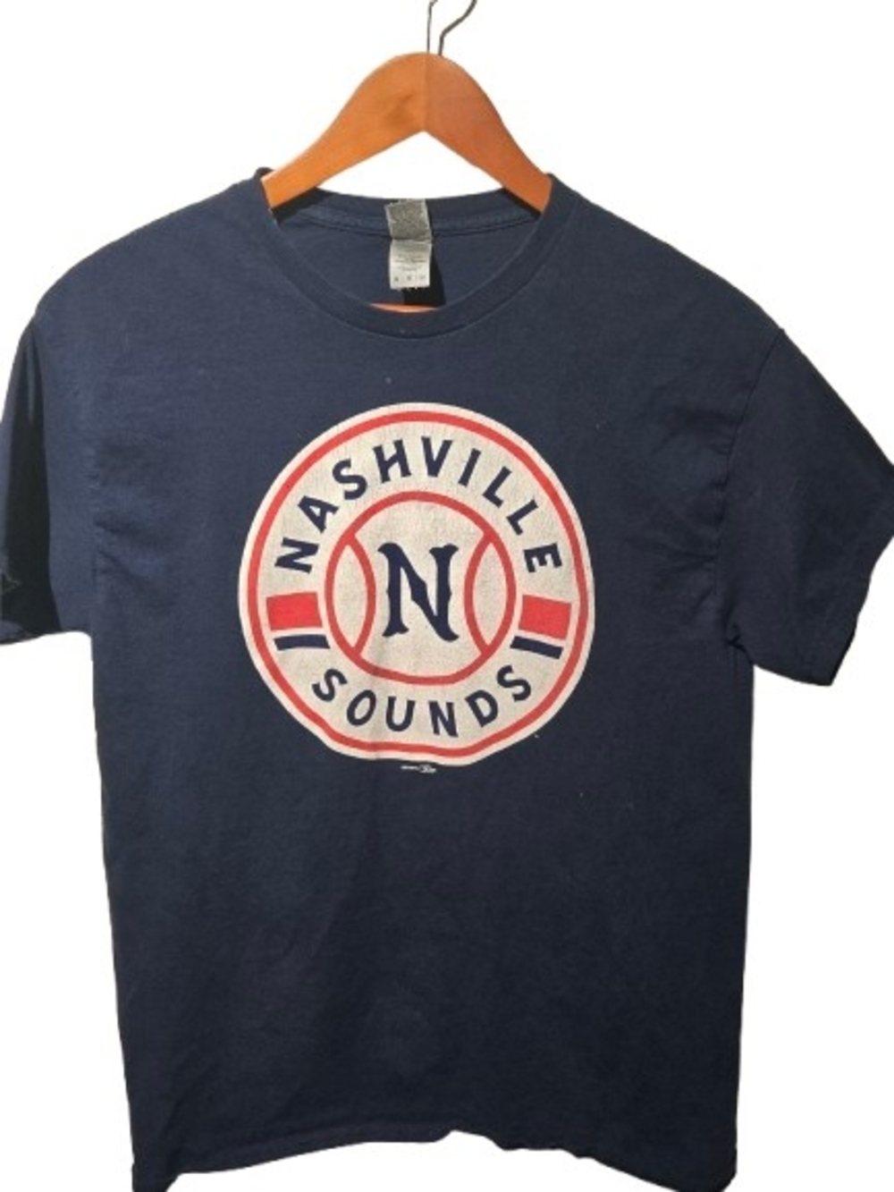 Nashville Sounds Men’s T-Shirt Medium Navy Retro Baseball Graphic Tee